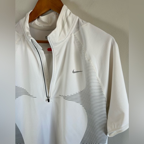 Nike Fit Dry Men’s L 1/4 Zip Pullover Short Sleeve Athletic Shirt Ribbed Nike+ - Picture 7 of 13